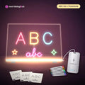 LED-Zeichenbrett ABC-Set mit Powerbank 10.000 mAh