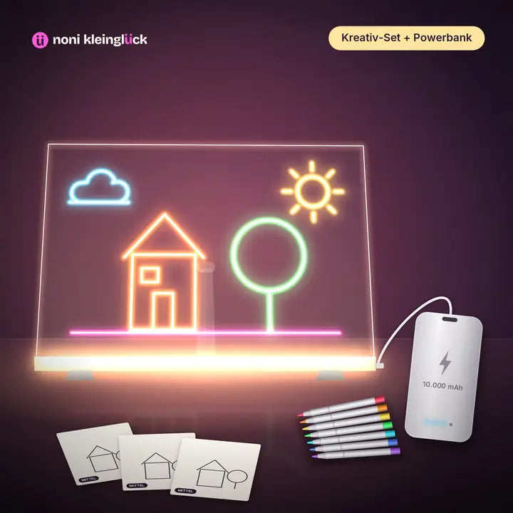 LED-Zeichenbrett Kreativ-Set mit Powerbank 10.000 mAh