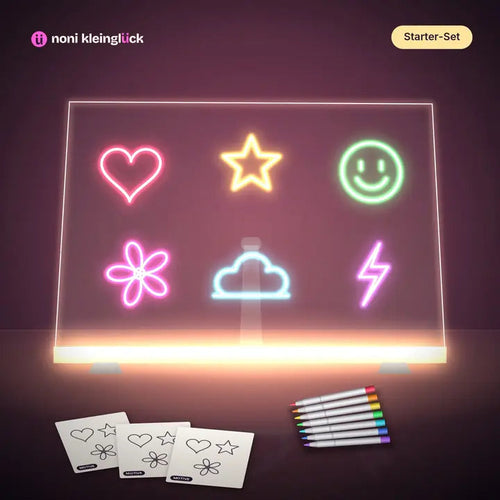 LED-Zeichenbrett Starter-Set mit Zufallsmotiven zum Abpausen